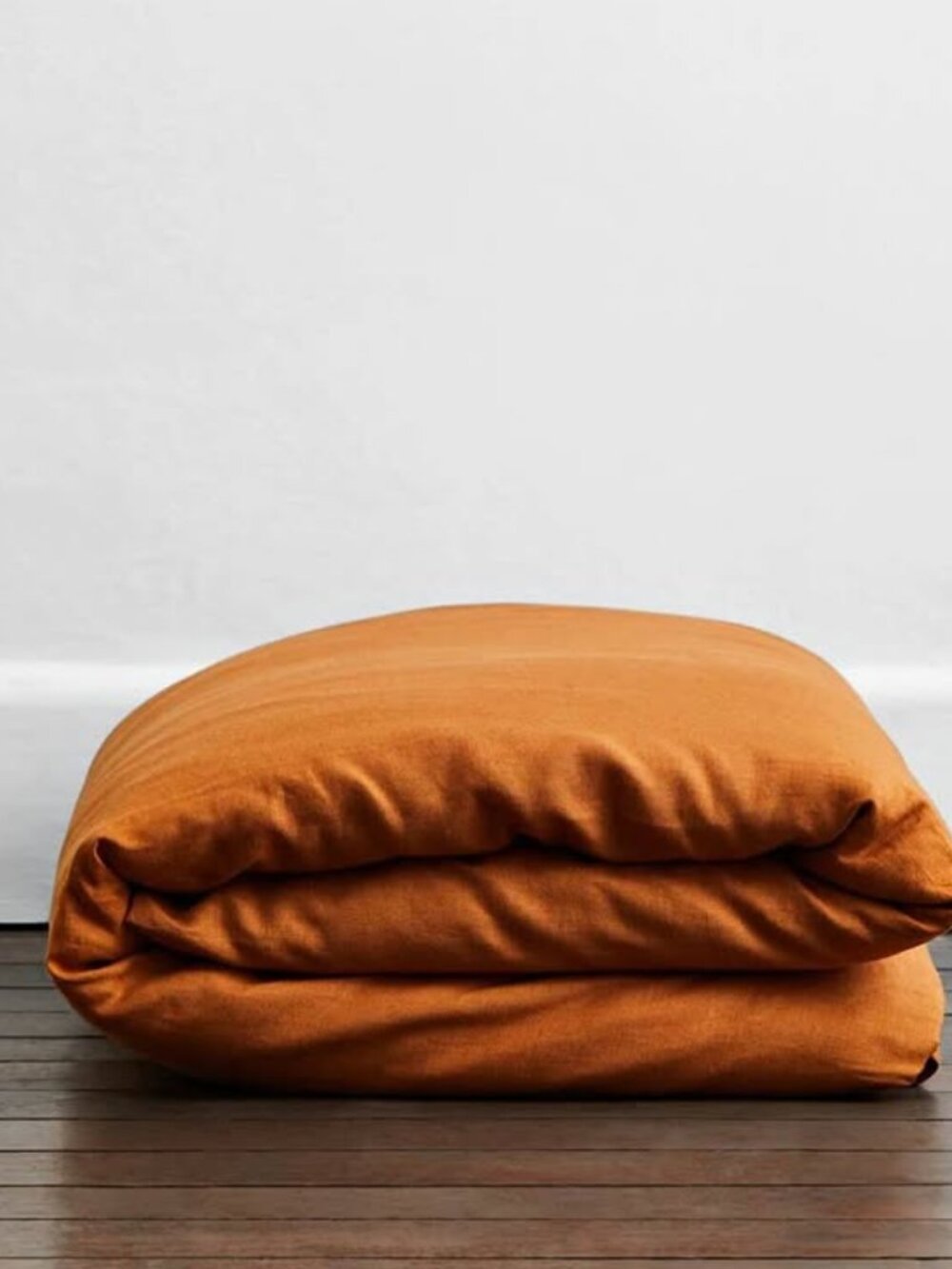 Bed Threads Rust Full/Queen 100% French Linen Duvet Cover